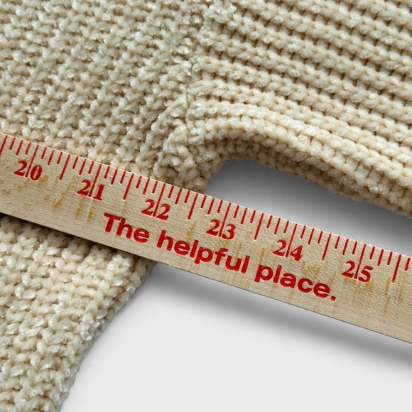 Roxy Sweater Women's Small Beige Cream Velvet Morning Turtle Neck Knit Pullover - Picture 8 of 15